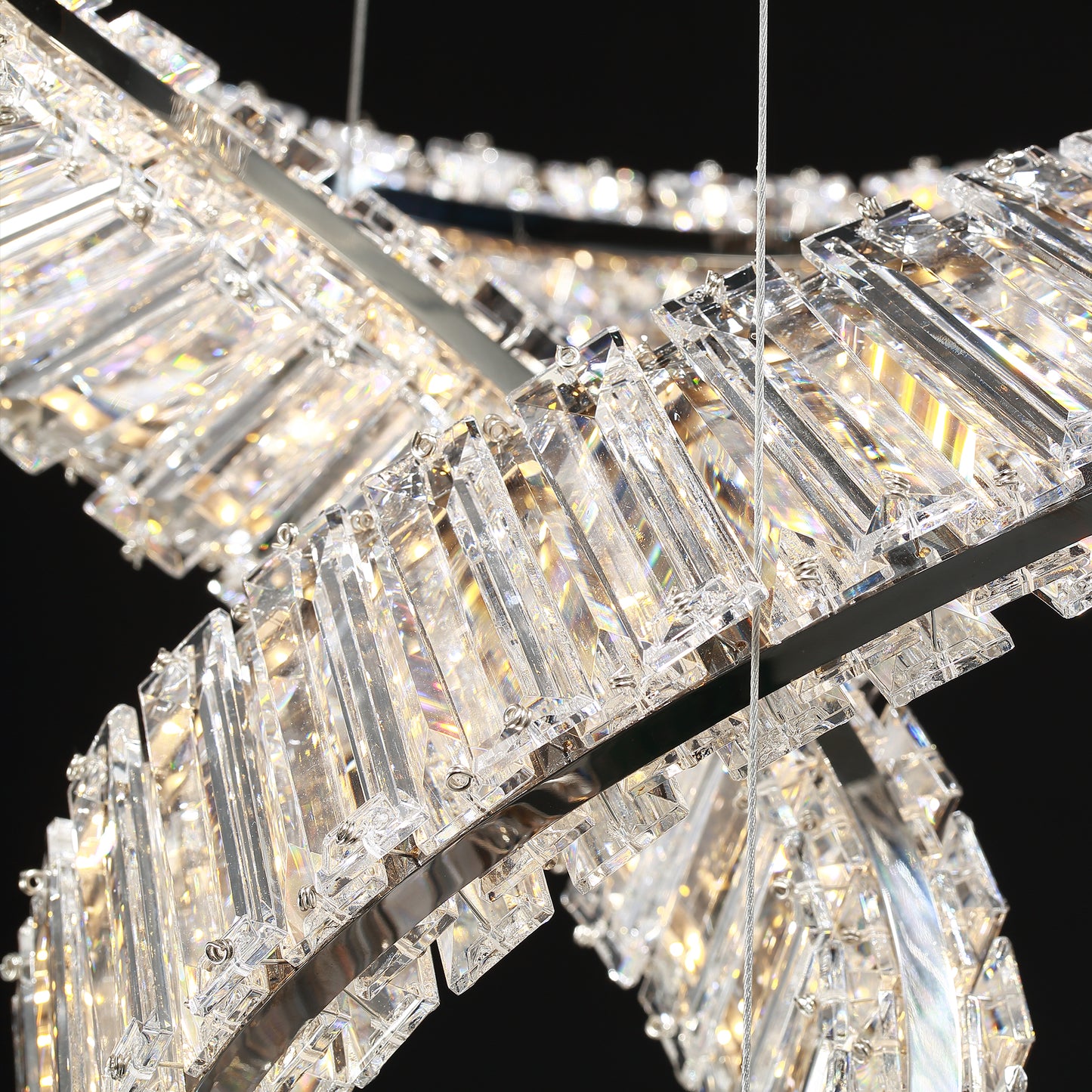 Luxury Stairwell led crystal chandelier
