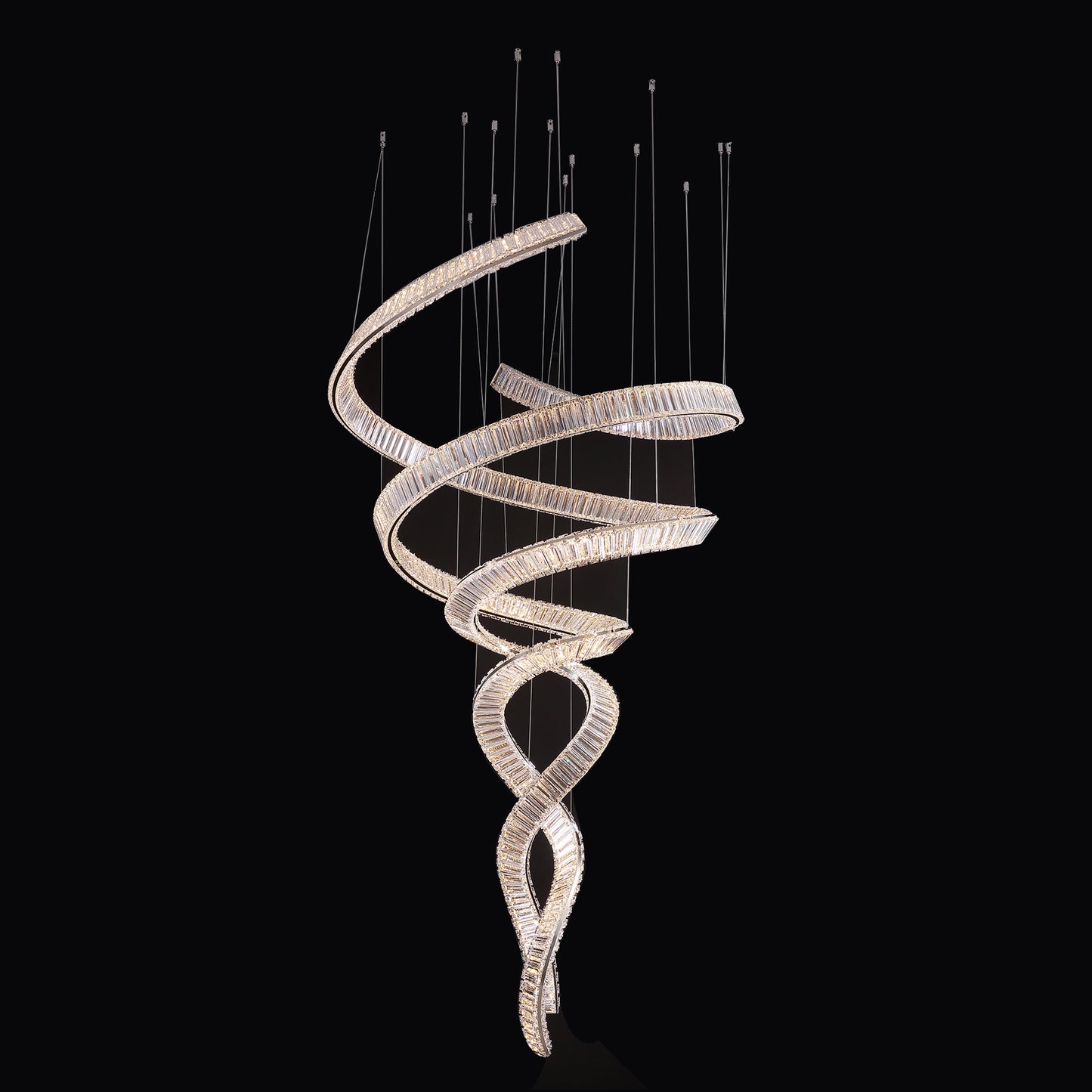 Luxury Stairwell led crystal chandelier